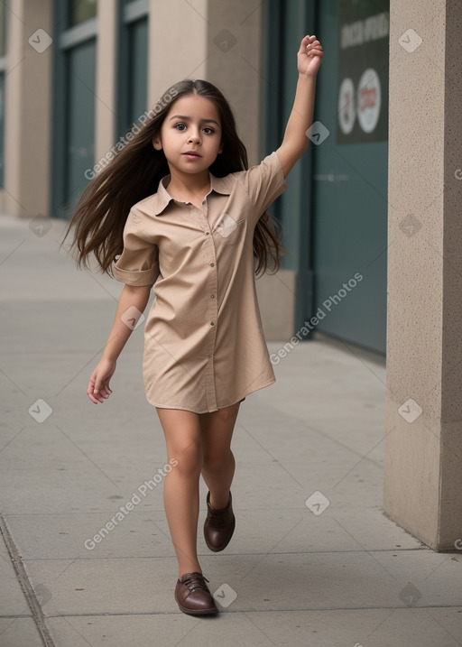 Child female with  brown hair