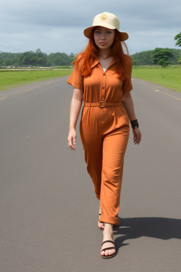 Indonesian adult female with  ginger hair