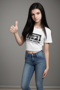 Croatian teenager girl with  black hair