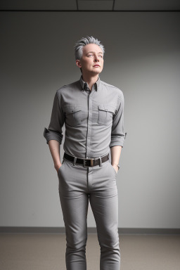 Zimbabwean adult non-binary with  gray hair