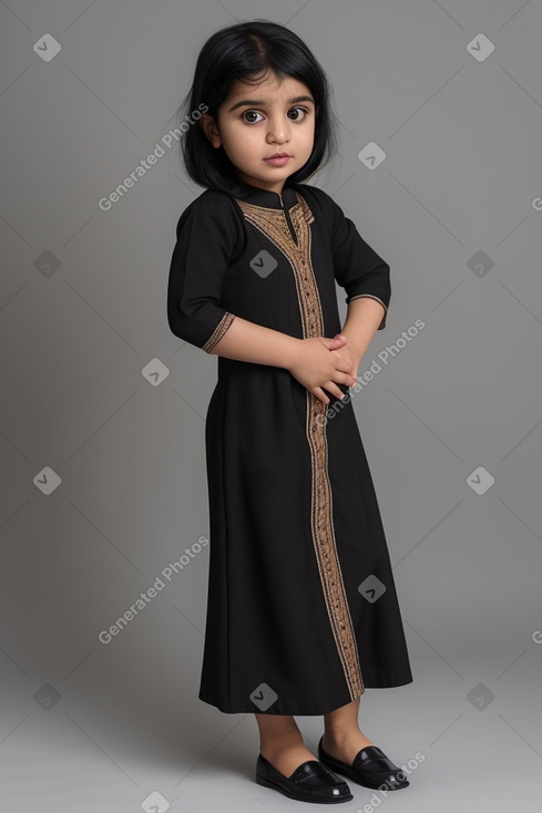 Omani infant female with  black hair