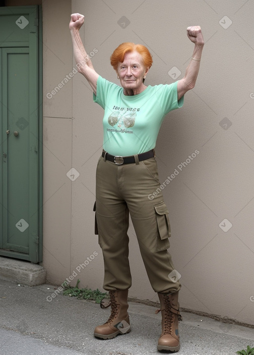 Elderly non-binary with  ginger hair