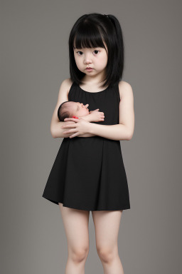 Chinese infant girl with  black hair