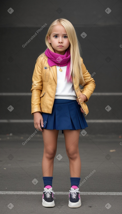 Ecuadorian child female with  blonde hair