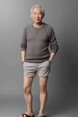 Taiwanese 45 years male with  gray hair