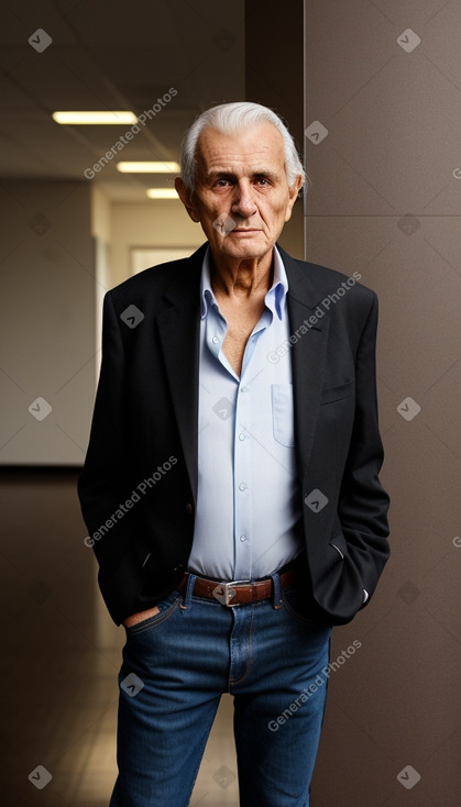 Serbian elderly male with  black hair