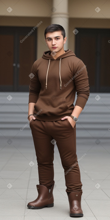 Uzbek young adult male with  brown hair