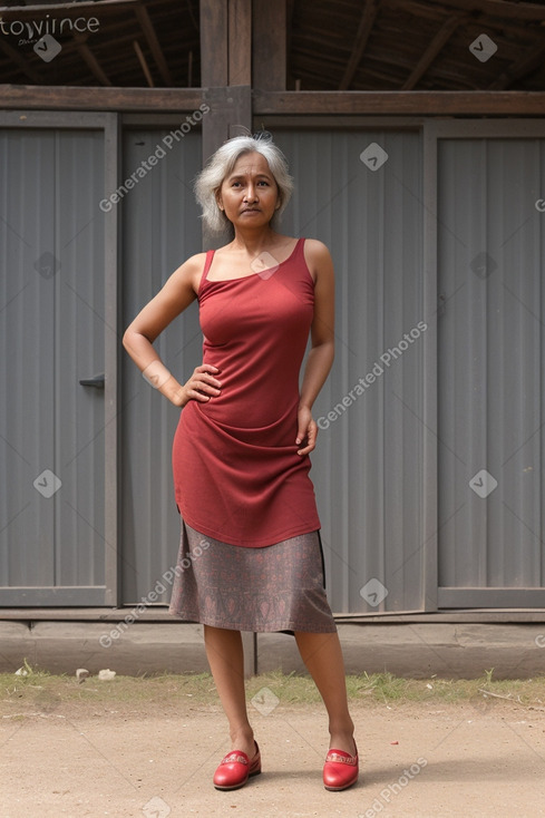 Nepalese adult female with  gray hair