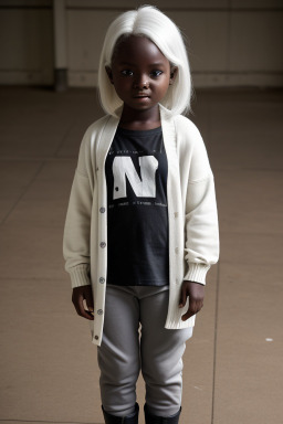 Ugandan child girl with  white hair