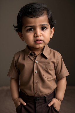 Qatari infant boy with  brown hair