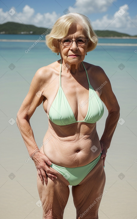 Puerto rican elderly female with  blonde hair