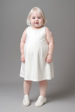 Caucasian infant girl with  white hair