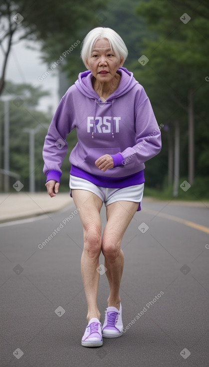 Elderly female with  white hair