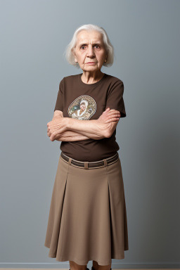 Syrian elderly female with  brown hair