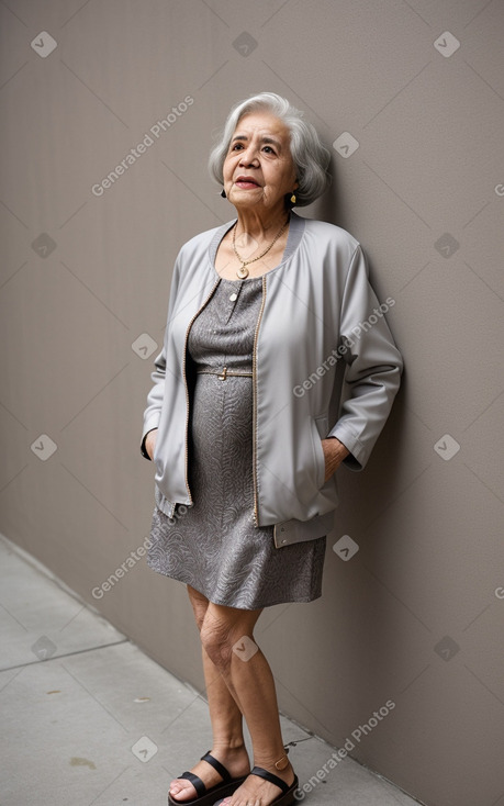 Hispanic elderly female with  gray hair