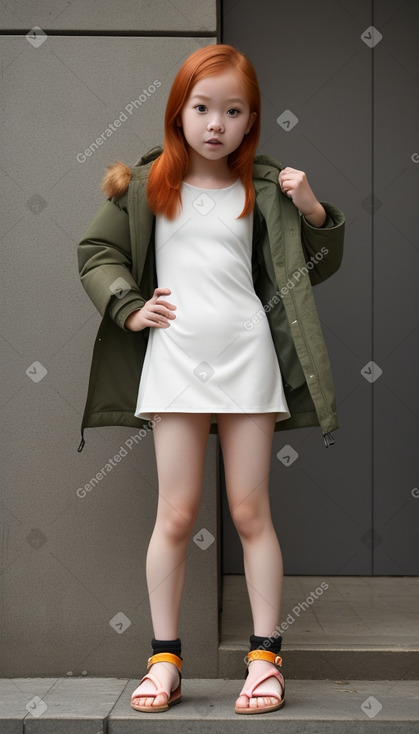 Singaporean child girl with  ginger hair