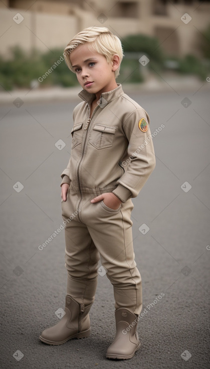 Omani child boy with  blonde hair