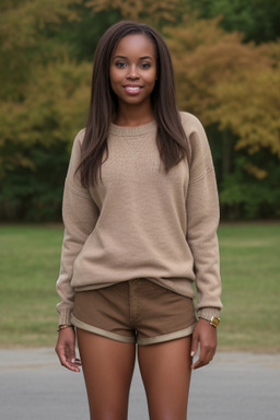 African american adult female with  brown hair