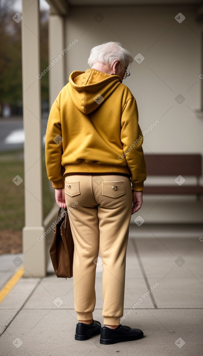 Elderly non-binary with  brown hair