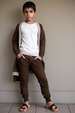 Venezuelan teenager boy with  brown hair