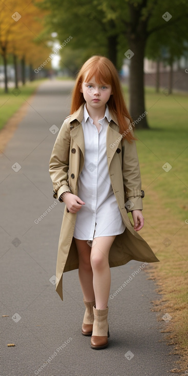 Norwegian child girl with  ginger hair