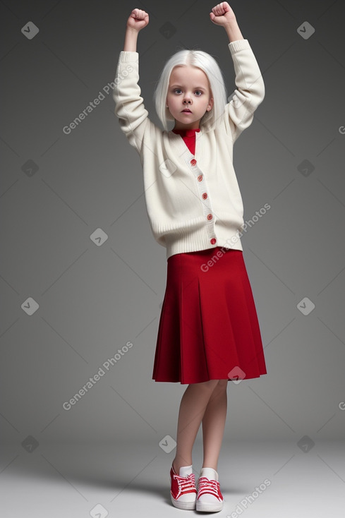 Swedish child female with  white hair