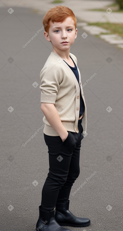 Bulgarian child boy with  ginger hair