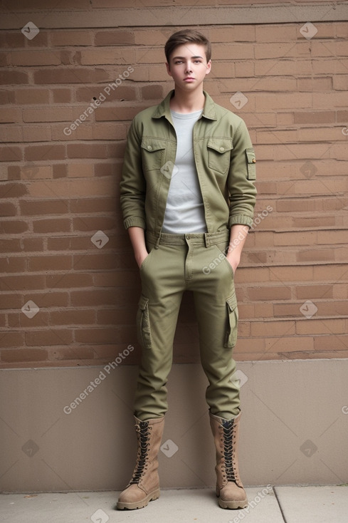 Young adult male with  brown hair