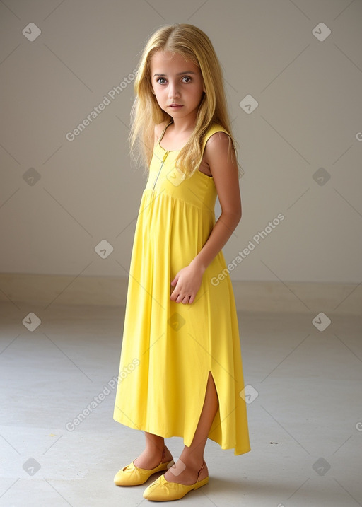 Tunisian child female with  blonde hair