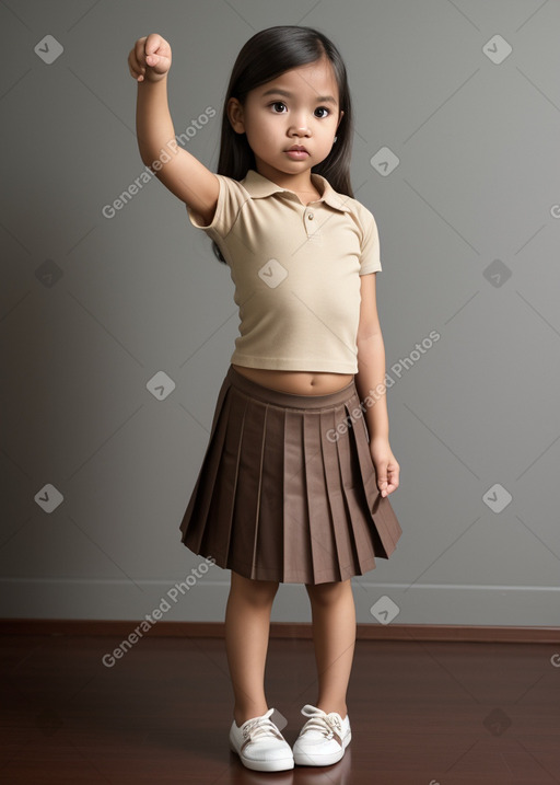 Indonesian infant girl with  brown hair