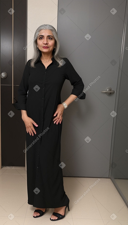 Bahraini 45 years female with  gray hair