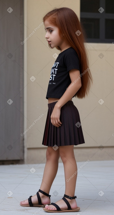 Arab child girl with  ginger hair