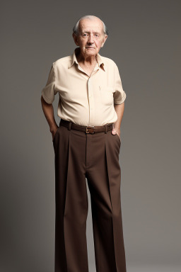 French elderly male with  brown hair