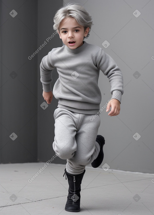 Greek child boy with  gray hair