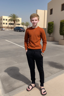 Bahraini teenager boy with  ginger hair