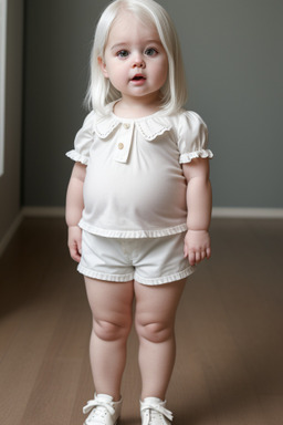 French infant girl with  white hair