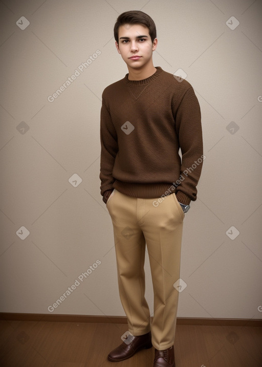 Brazilian young adult male with  brown hair