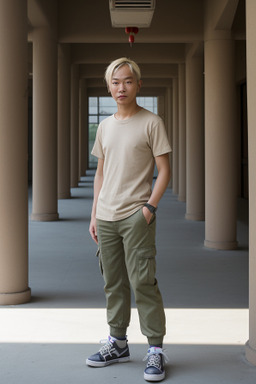 Chinese adult male with  blonde hair