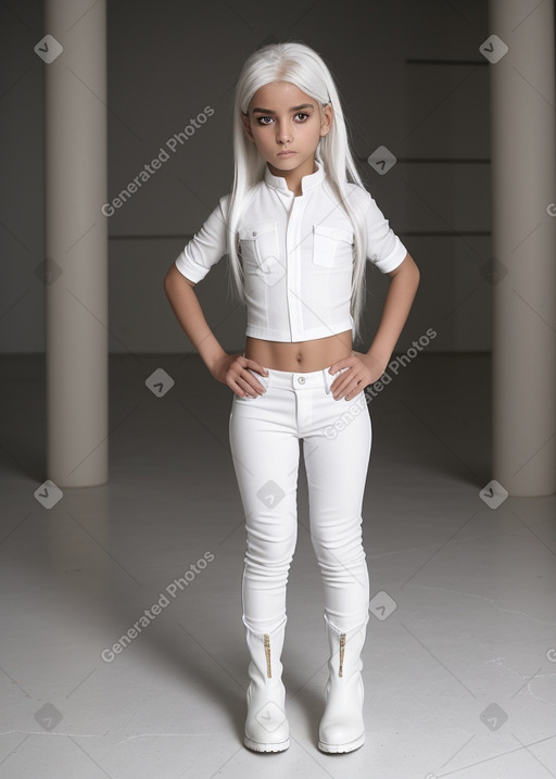 Libyan child girl with  white hair