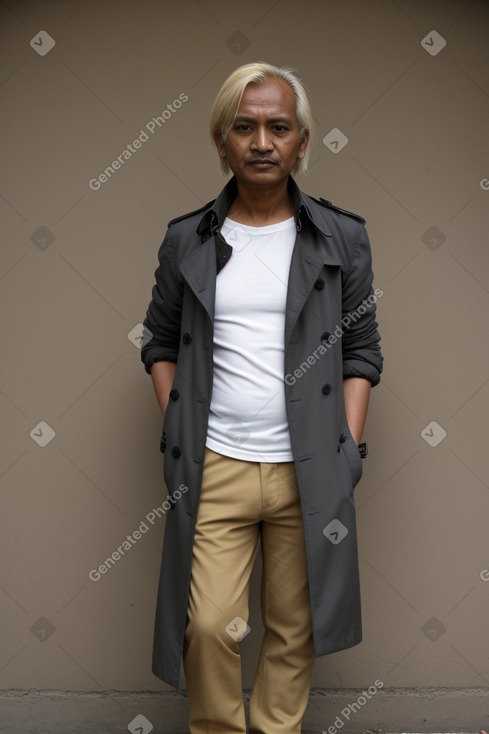 Nepalese 45 years male with  blonde hair