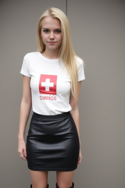 Swiss young adult female with  blonde hair