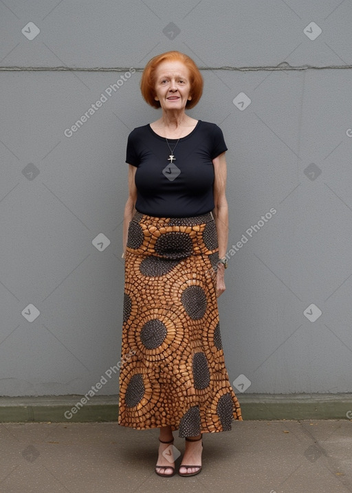 African elderly female with  ginger hair