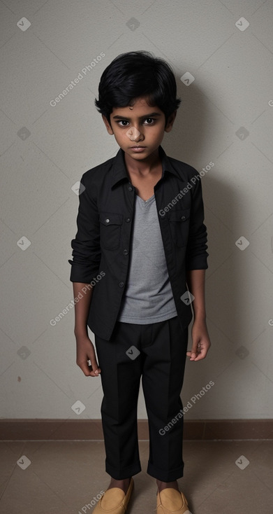 Sri lankan child boy with  black hair