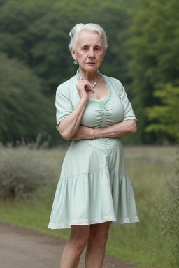 Elderly female with  gray hair