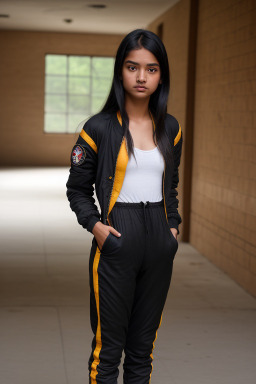 Nepalese teenager girl with  black hair