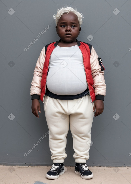 Sudanese child female with  white hair