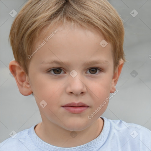 Neutral white child female with short  brown hair and brown eyes