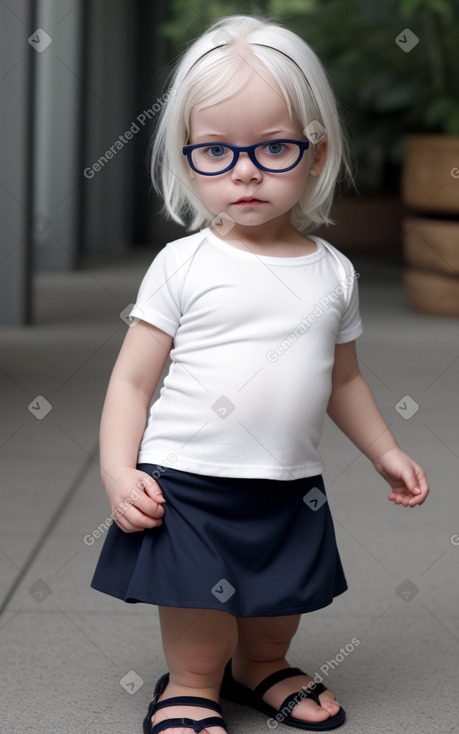 Finnish infant girl with  white hair