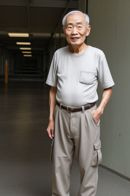 Taiwanese elderly male with  gray hair