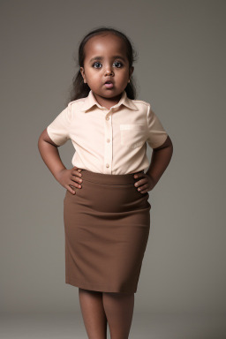 Somali infant girl with  brown hair